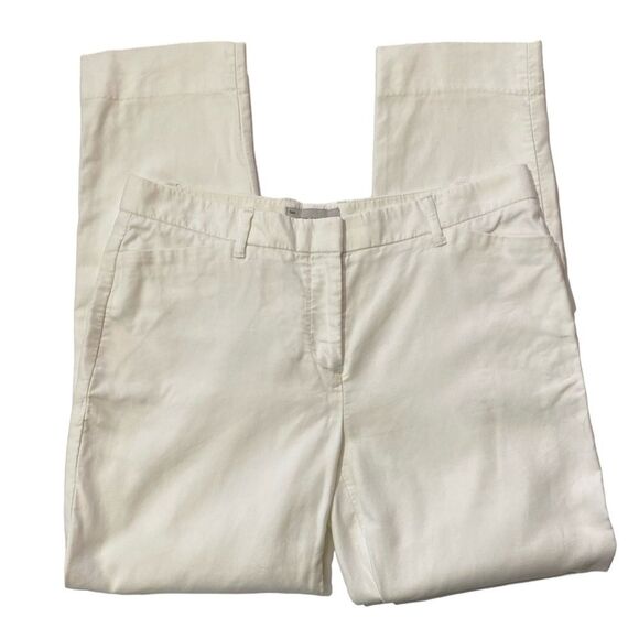 Gap Slim Cropped Chino Pant In Optic White Women's Size 4 - Picture 1 of 16